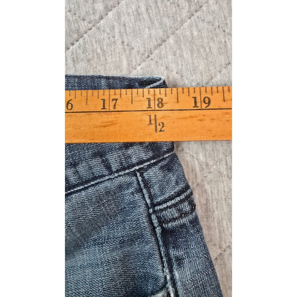 Lucky Brand 221 Straight Jeans Mens 36 Blue Distressed Denim